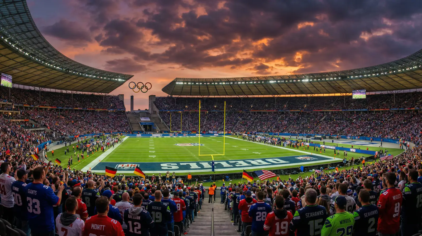 NFL-Fans in Deutschland beim International Game im Berliner Olympiastadion